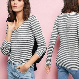 Anthropologie Michael Stars Women's Shine V-Neck Long-Sleeve Tee In Size XS/S